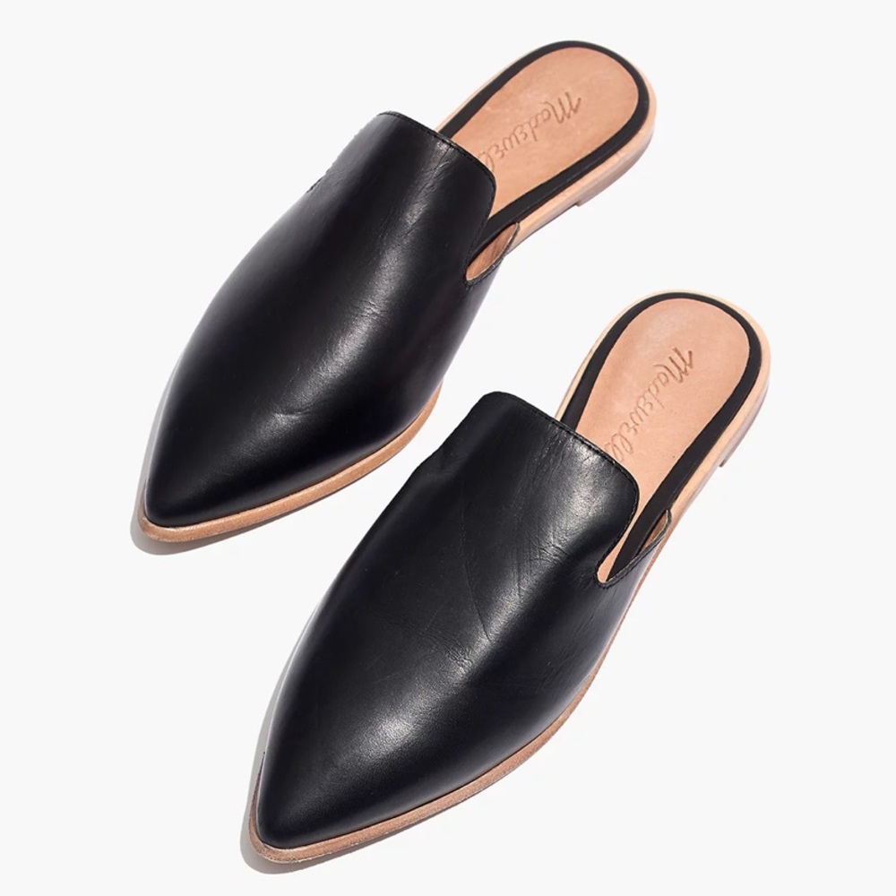 Madewell Gemma Mules in Black Leather